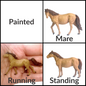 Konik Horse Miniature 1:48 scale, Animal Den Miniatures