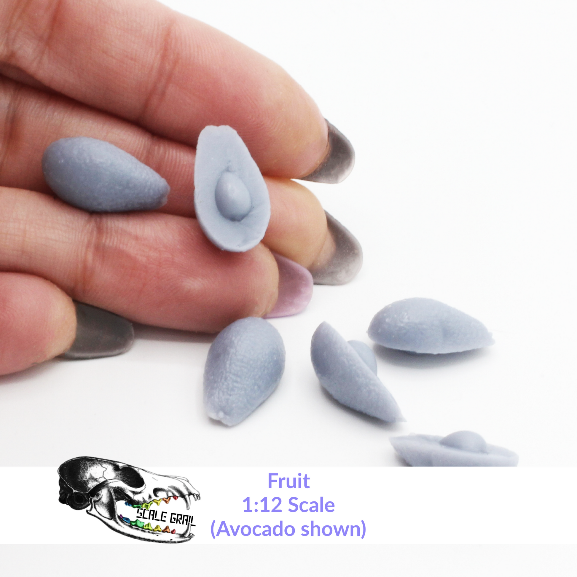 1:12 scale Avocado - 1:12 Scale fruit vegetable for miniature — handmade resin scale model by The Scale Grail