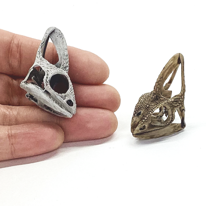 Chameleon Skull Replica- 1:1 scale size curiosity mythical diorama, dollhouse, jewelry making, arts and crafts, miniature oddities (1 skull)
