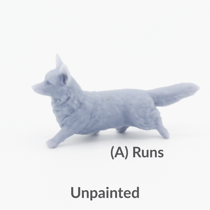 Corgi - 1:18 Scale dog miniature for dollhouse, diorama, art craft supplies animal model by Alexander Kuzmenko (1 dog)