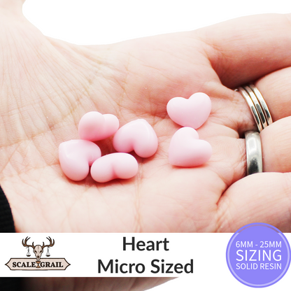 Puffy Heart Miniature MICRO miniature — handmade resin scale model by The Scale Grail