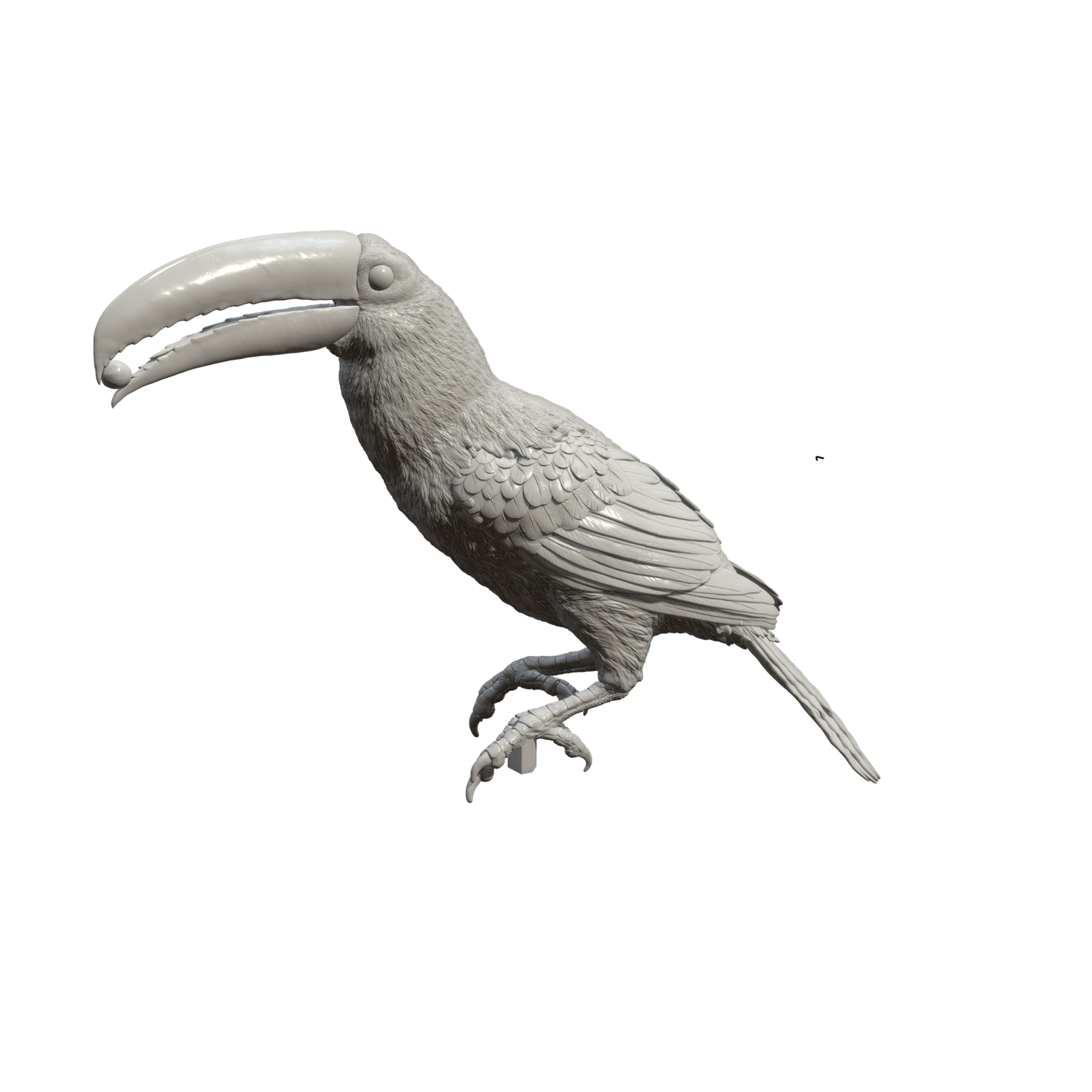 1:12 scale Toco Toucan Eating Miniature Bird Only | Ramphastos toco Animal Replica by Animal Den Miniatures - 10mm to 7" Sizes miniature — handmade resin scale model by The Scale Grail