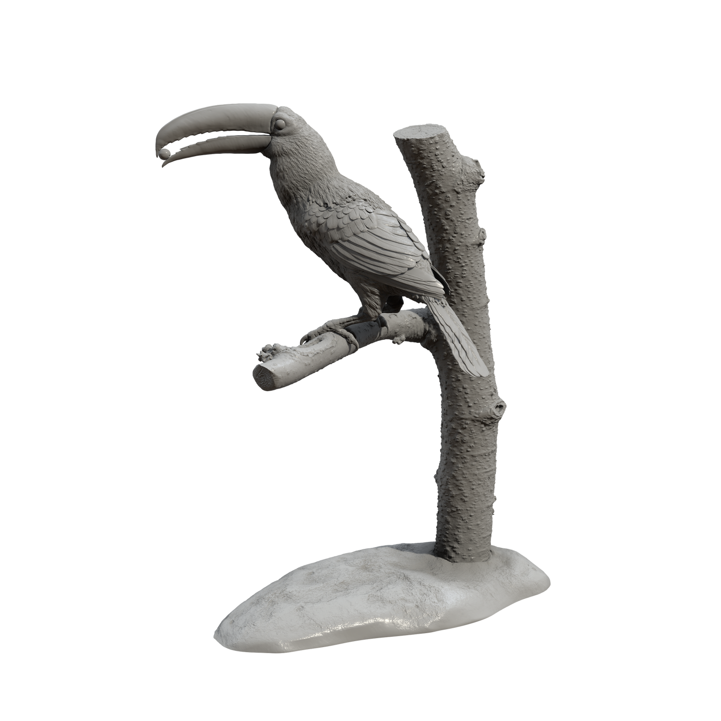 1:12 scale Toco Toucan with Stand Miniature  Replica by Animal Den Miniatures - 10mm to 7" Sizes miniature — handmade resin scale model by The Scale Grail