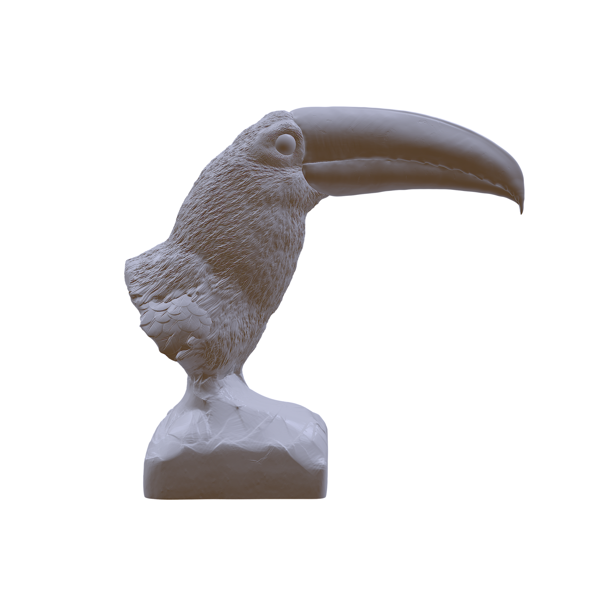 Toco Toucan Bust by Animal Den Miniatures 25 mm, 4 in, 6 in Sizes miniature — handmade resin scale model by The Scale Grail