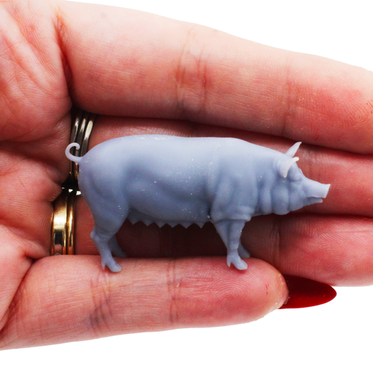 1:12 scale Pig - Dollhouse Scale Miniature Farm Animal Dollhouse Replica miniature — handmade resin scale model by The Scale Grail