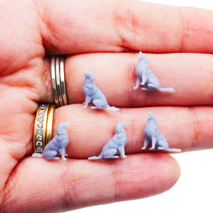 Golden Retriever MICROS miniature — handmade resin scale model by The Scale Grail
