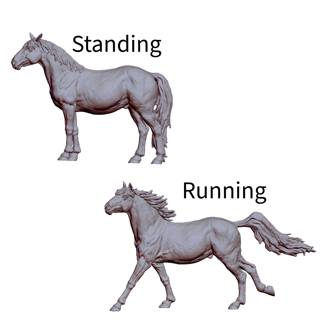 Horse MICROS miniature detail view — 3D printed resin