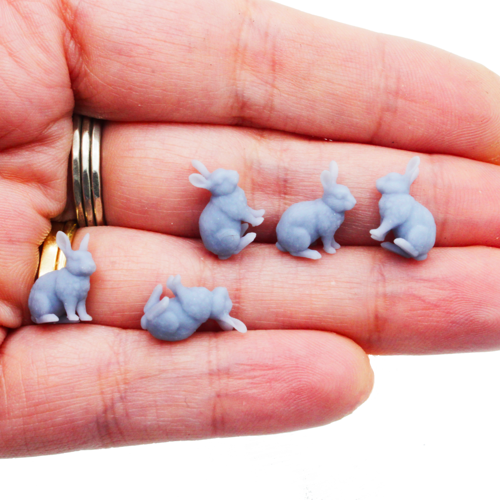 Rabbit MICROS miniature — handmade resin scale model by The Scale Grail