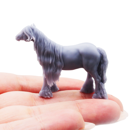 1:48 scale Gypsy Vanner Cob Horse  1:48 Scale | Alexander3dart miniature — handmade resin scale model by The Scale Grail
