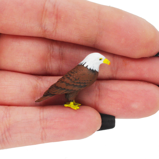 1:24 scale Bald Eagle bird Figurine 1:24 Scale woodland garden Mini for Dollhouse, Diorama, Art Craft Supplies by The Scale Grail (1 bird) miniature — handmade resin scale model by The Scale Grail