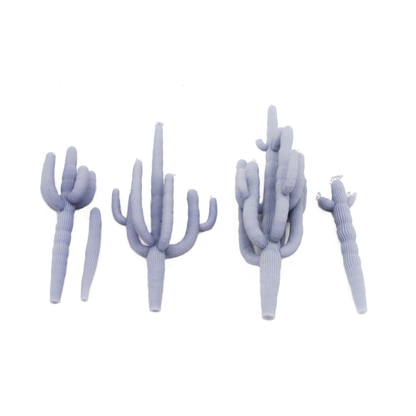 1:87 scale Saguaro Cactus 1:87 (HO Scale) Set of 5 miniature detail view — 3D printed resin