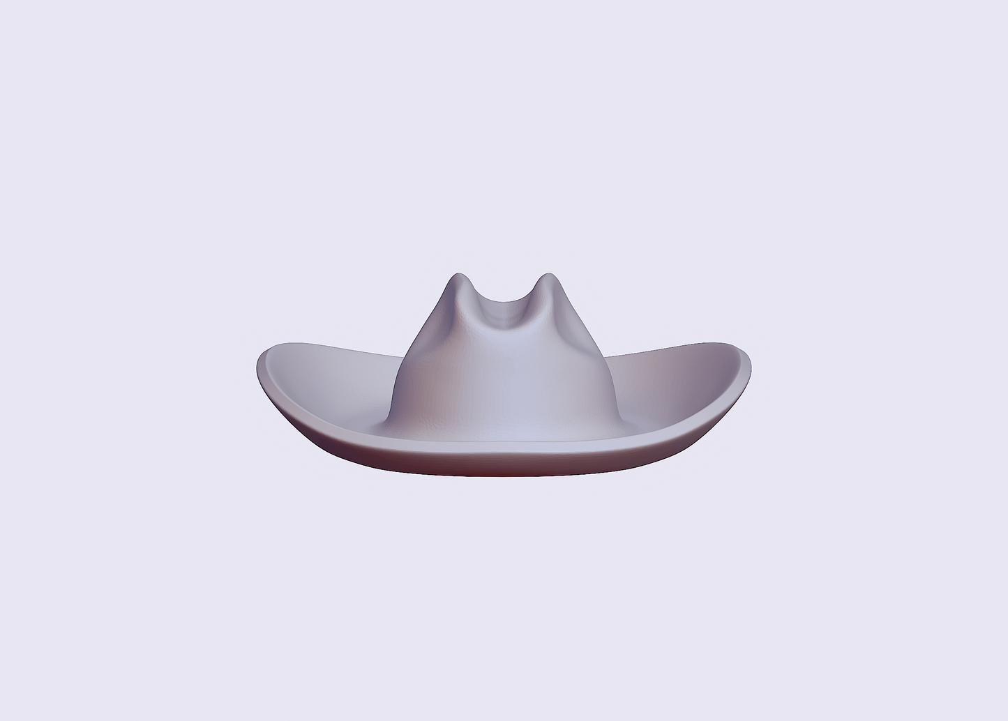Cowboy Hat MICROS miniature detail view — 3D printed resin