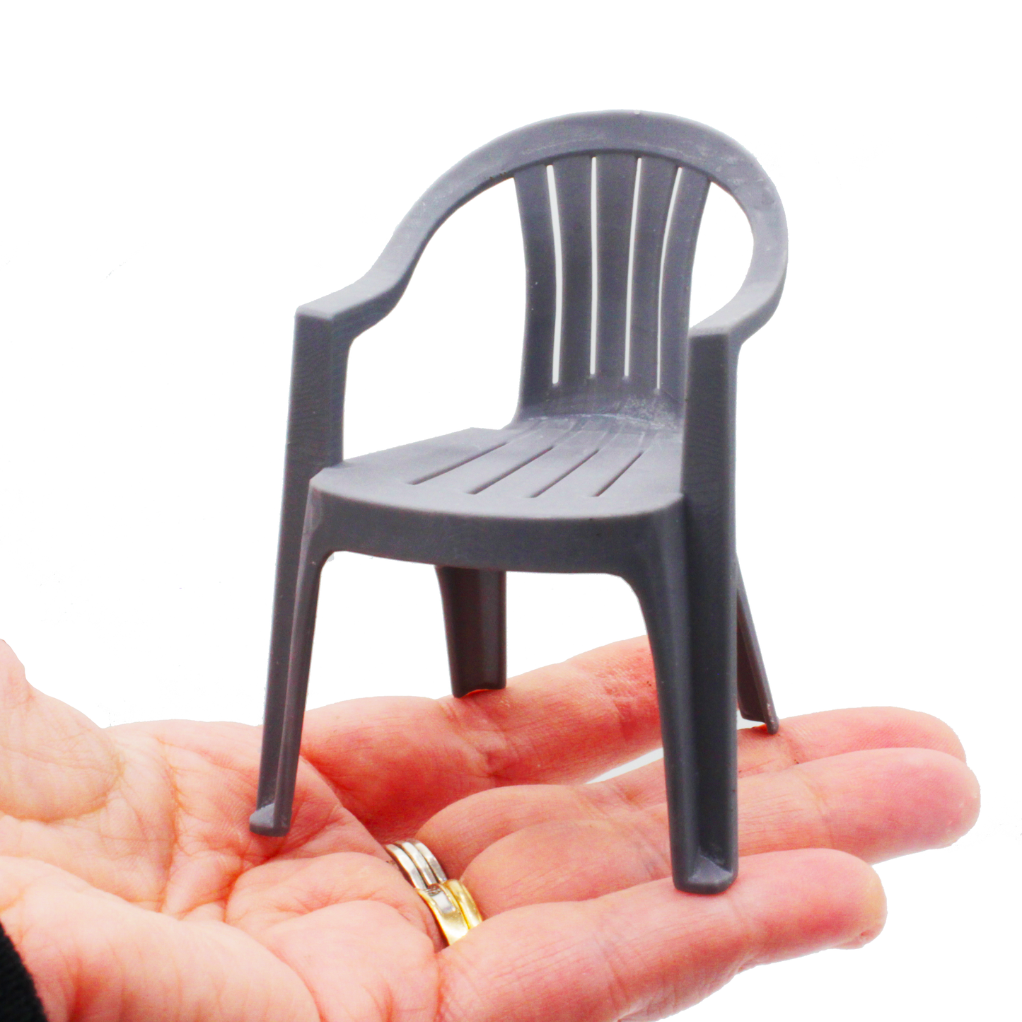 1:12 scale Plastic Lawn Chair 1:12 Replica Collectible Furniture for miniature — handmade resin scale model by The Scale Grail