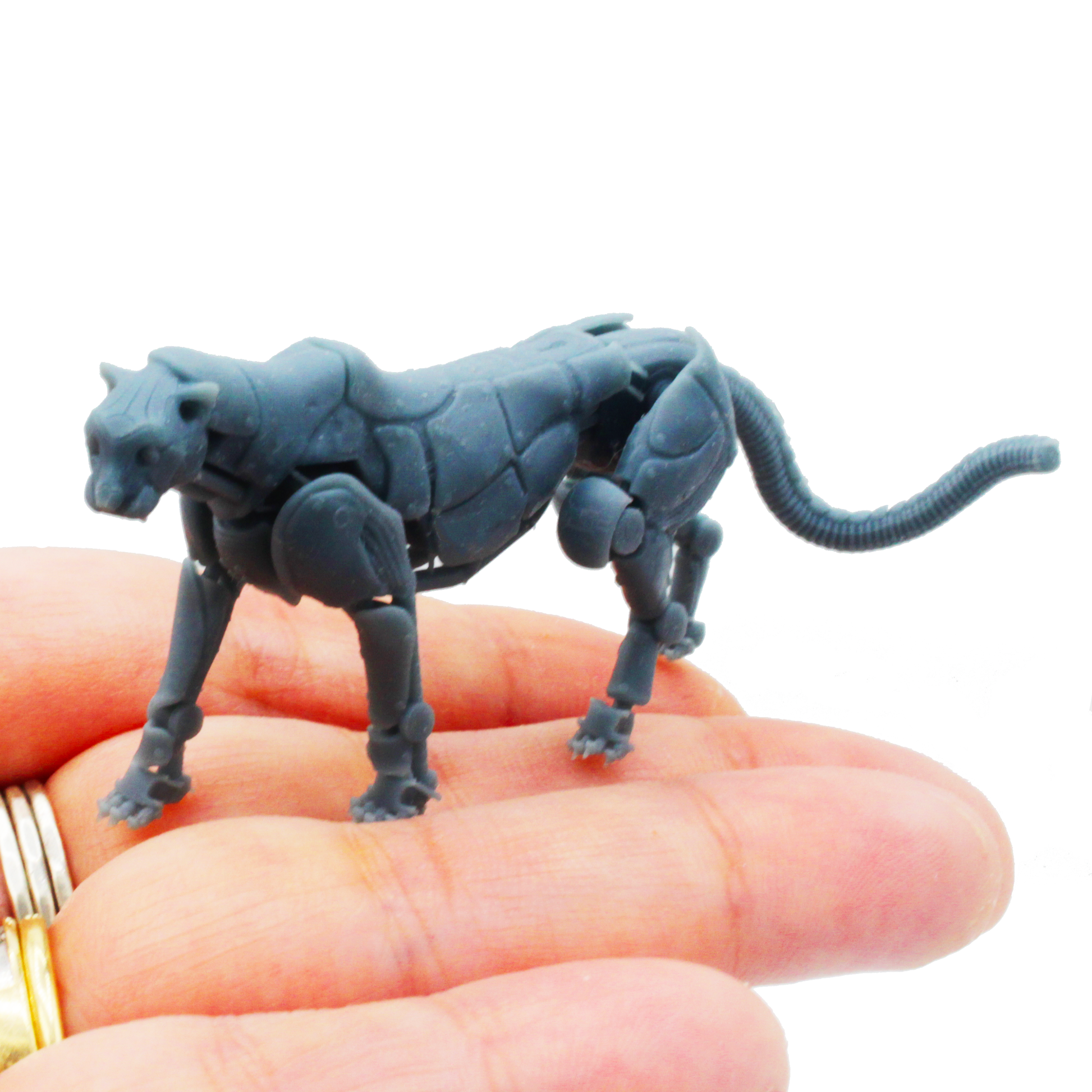 32mm scale Mecha Cheetah miniature — handmade resin scale model by The Scale Grail