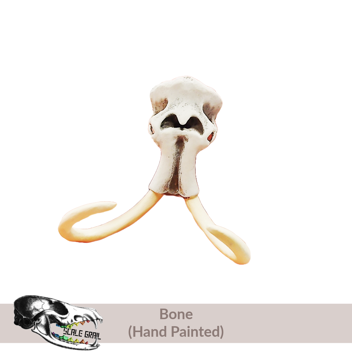 1:12 scale Woolly Mammoth Skull miniature replica miniature side view — The Scale Grail