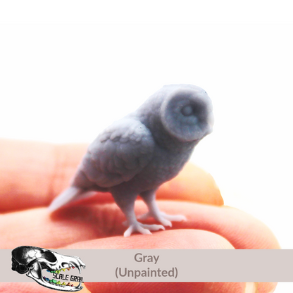 1:12 scale Short-eared Owl - 1:12 Scale miniature bird figurine by Alexander Kuzmenko (1 piece) miniature detail view — 3D printed resin