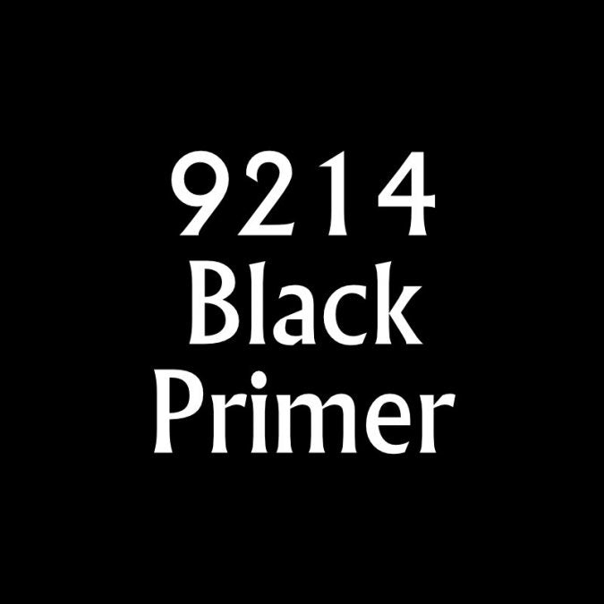 Reaper 09214: Black Primer Master Series Core Colors Acrylic Paint miniature — handmade resin scale model by The Scale Grail
