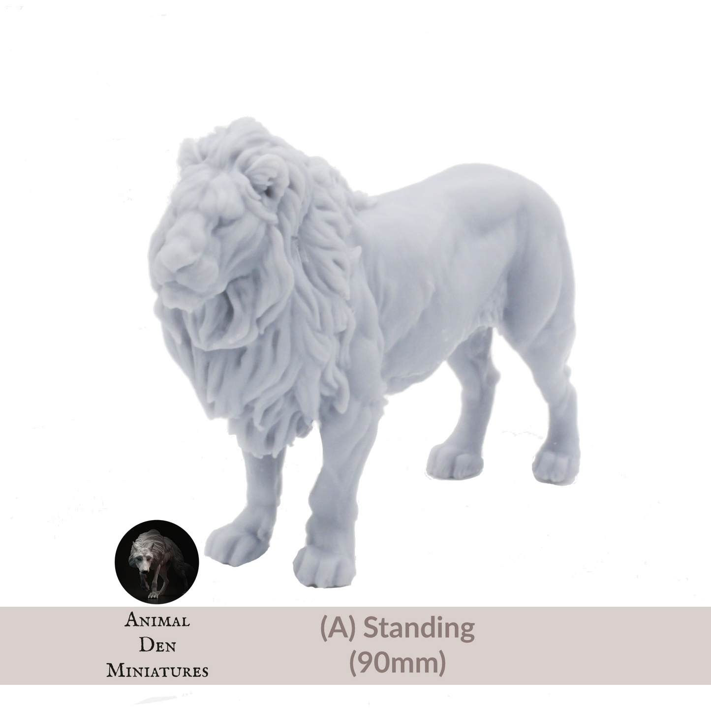 Lion - 1:24 Scale miniature feline for safari diorama by Animal Den Miniatures (1 animal)
