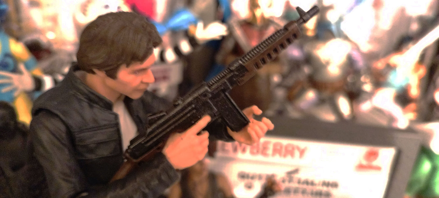 1:12 scale SMG 6 Inch Scale 1:12 Submachine Gun miniature detail view — 3D printed resin
