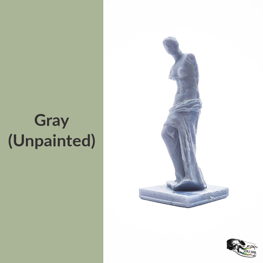 Venus De Milo, Winged Victory Miniature 1:48 Scale replica Greek statue Dollhouse diorama decor mini version of popular sculpture (1 statue)
