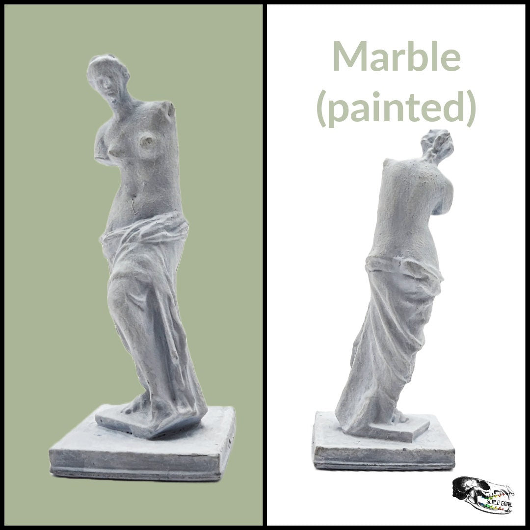 Venus De Milo, Winged Victory Miniature 1:48 Scale replica Greek statue Dollhouse diorama decor mini version of popular sculpture (1 statue)