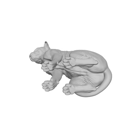 Sphynx Cat Miniature Replica for Dollhouse and Dioramas by Alexander3DArt - 10mm to 7" Sizes