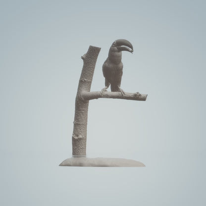 Toco Toucan with Stand Miniature  Replica by Animal Den Miniatures - 10mm to 7" Sizes