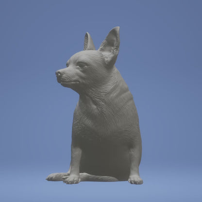 Chihuahua - 1:12 Scale Sitting miniature dog for dollhouse, diorama by Stereocat (1 dog)