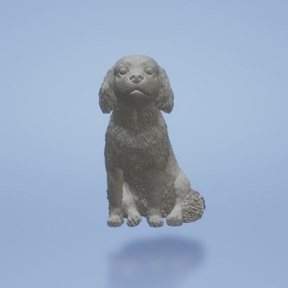 Cavalier King Charles Spaniel - 1:12 Scale miniature dog for dollhouse, diorama by Stereocat (1 dog)