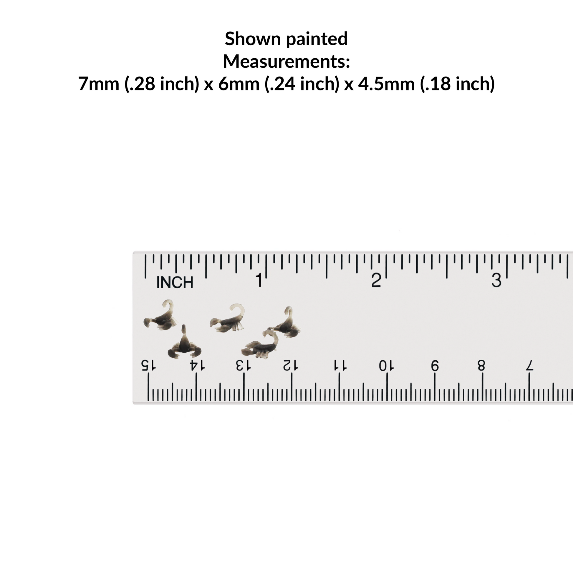 measurements for 1:12 scale miniature scorpion