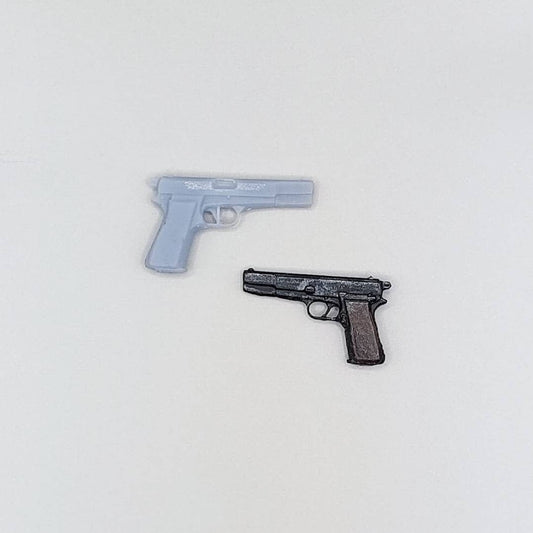9mm Hi-Power 6 Inch Scale 1:12 Handgun - Set of 2