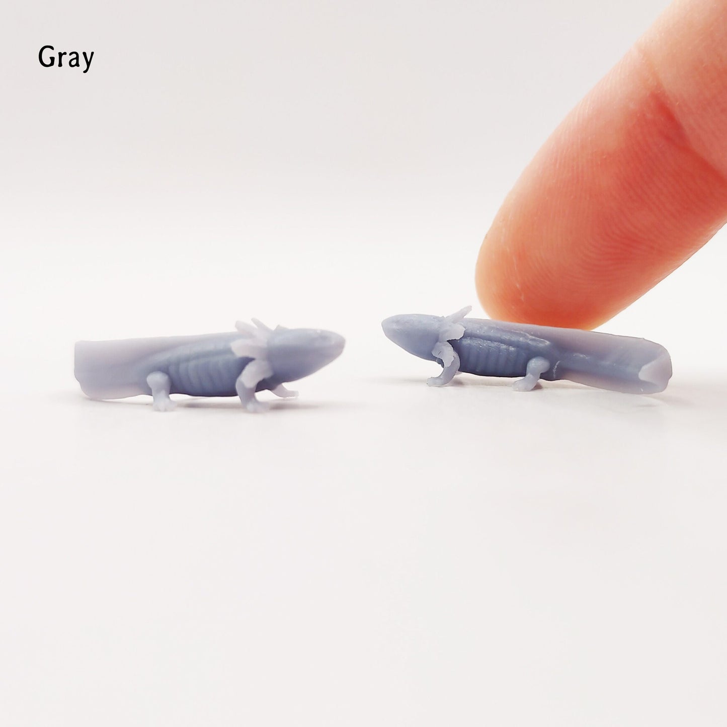 1:12 scale Animal Den Miniatures - Axolotl - 1:12 scale miniature amphibian animal salamandar for water diorama, dollhouse, small hand painted scaled 3d printed tabletop mini miniature — made in NC, USA